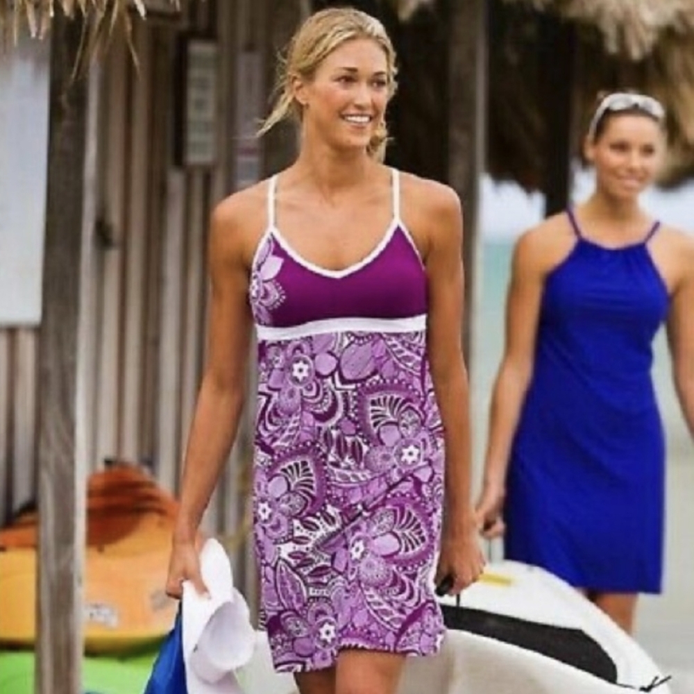 Athleta Shorebreak sundress, swim, beach, town